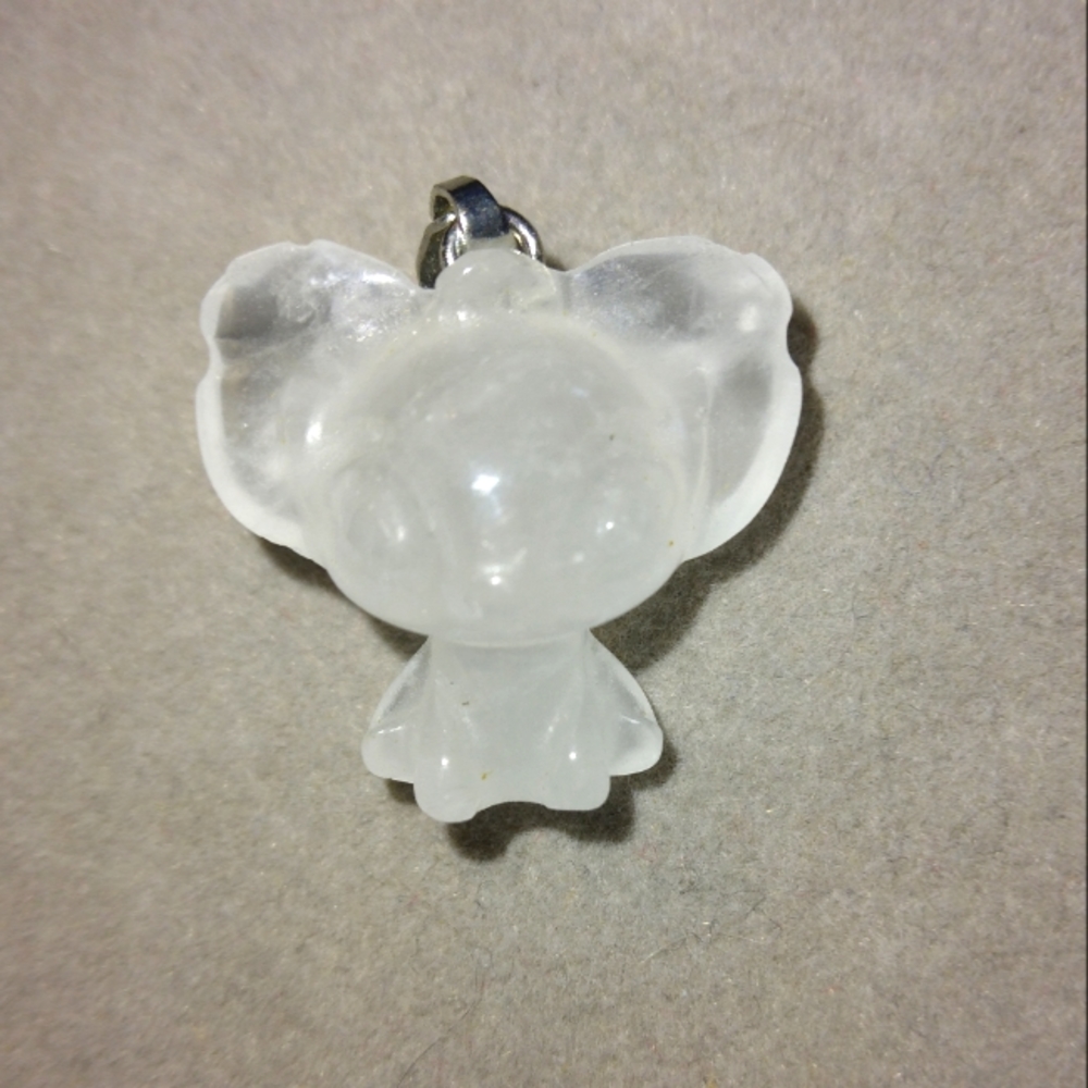 Crystal Stitch pendant #2 with free black cord necklace